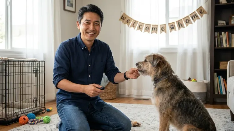 Can I start training my rescue dog immediately or should I wait?