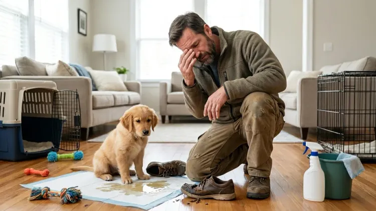 What's the hardest part of having a new dog?