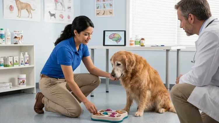 Can cognitive decline in senior dogs be reversed or only slowed?