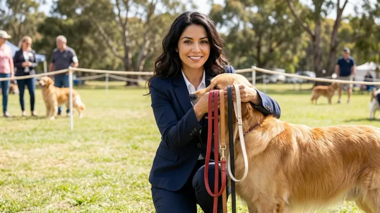 How do I determine the right color for my dog's show lead?