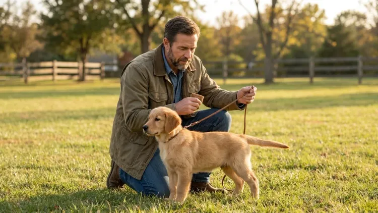 Can I train my puppy with a show lead to get them ready for conformation showing?