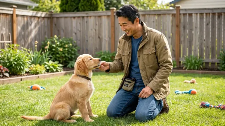 How long should I train my new dog each day during the first week?