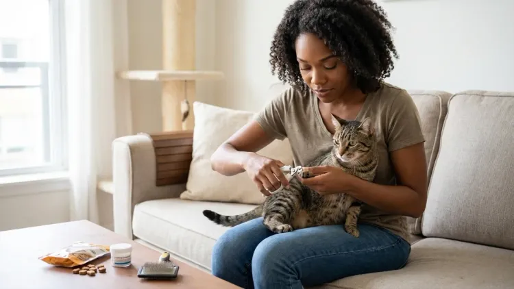 How often should I trim my cat's nails to prevent scratching damage?