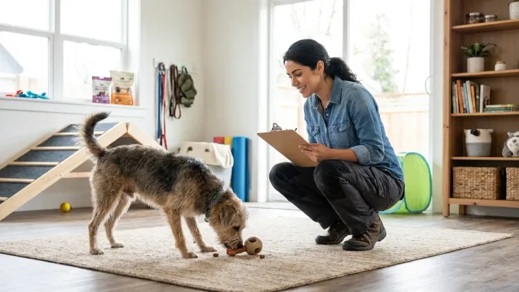 How do I know if my new dog's behavior is normal adjustment or a serious problem?