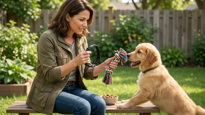 Step 2: Pair the Collar with Something Your Dog Already Loves