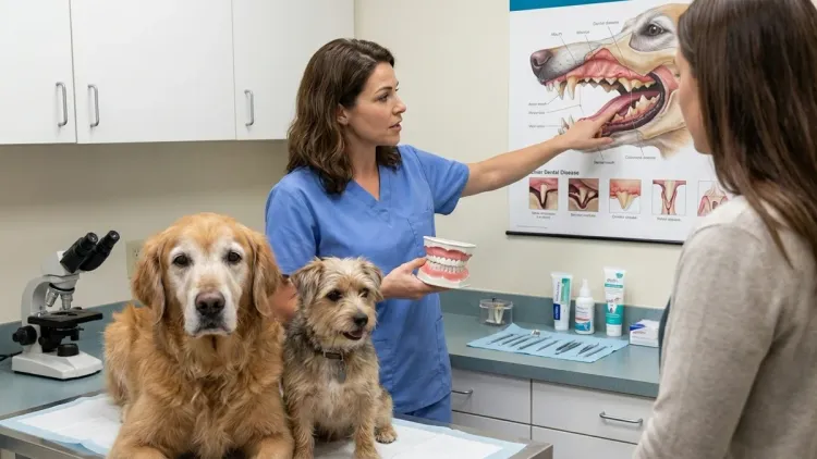 How Senior Dog Dental Problems Develop