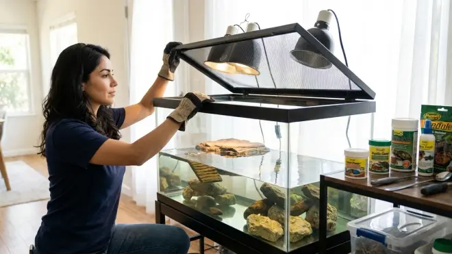 Tank Cover and Lighting Hood Setup