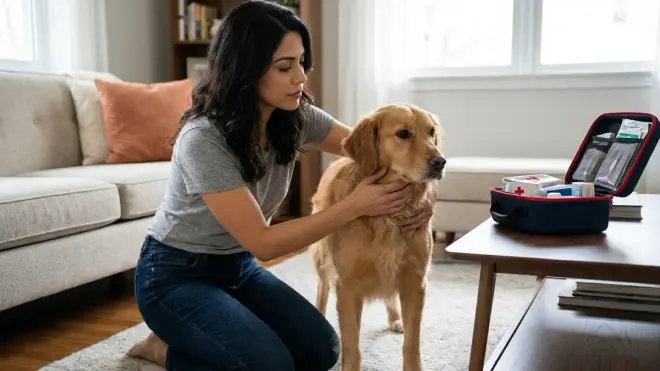 Step 2: Stay Calm and Restrain Your Pet Safely